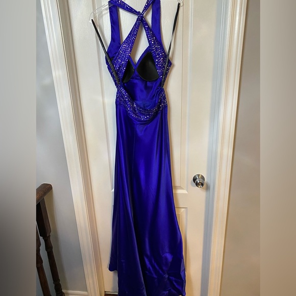 Royal Blue evening, dress gown floor length size 9/10 zum zum by niki Livas - Picture 5 of 8